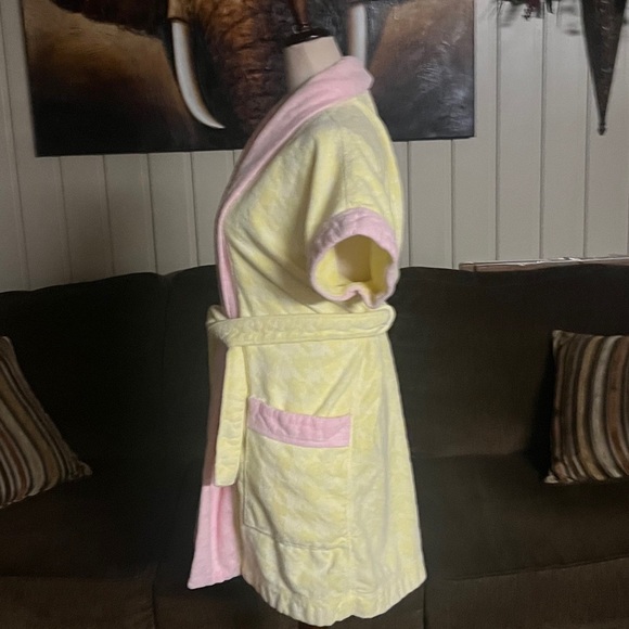 Fernando Squette • Vintage • Beach Bathrobe • Yellow/ Pink • Size Small (P) - Picture 8 of 12